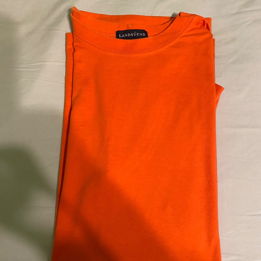 Lands End t-shirt, orange, XL, great condition